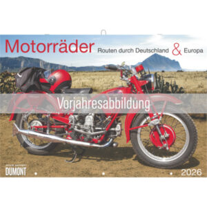 DUMONT Bildkalender 2027 261817 Motorräder & Routen DE 42x29cm
