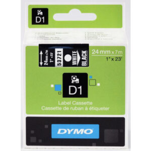 DYMO Schriftband D1 24mm/7m S0721010 schwarz/weiss