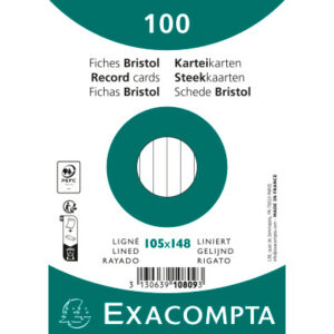 EXACOMPTA Karteikarten liniert A6 10809SE weiss 100 Stück