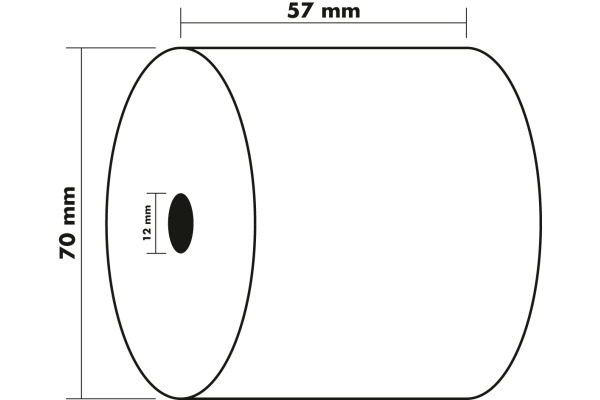 EXACOMPTA Rolle Offset Papier 10 Stk. 5770120V 57x70mmx40m für Kasse – Bild 3