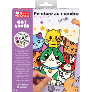 GRAINECRÉ Malen nach Zahlen 18x22cm GC-750265 Katzen