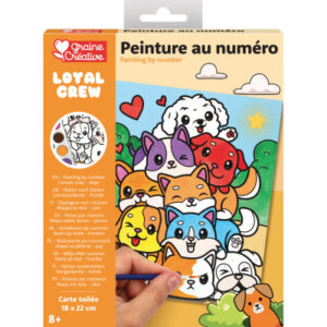 GRAINECRÉ Malen nach Zahlen 18x22cm GC-750266 Hunde