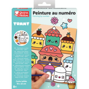 GRAINECRÉ Malen nach Zahlen 18x22cm GC-750268 Kawaii Kuchen