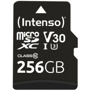 INTENSO Micro SDXC Card PRO 256GB 3433492 with adapter, UHS-I