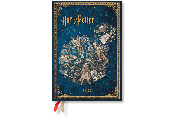 PAPERBLAN Agenda Hogwarts 2027 DD1774-6 1W/2S HOR Midi HC DE 13x18cm