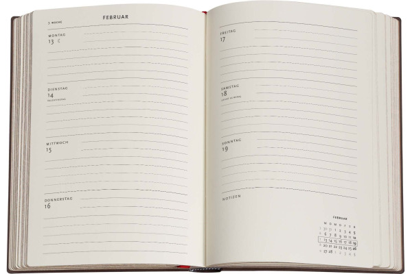 PAPERBLAN Agenda Blühende Poesie 2027 DD1776-0 1W/2S HOR Midi HC DE 13x18cm – Bild 2