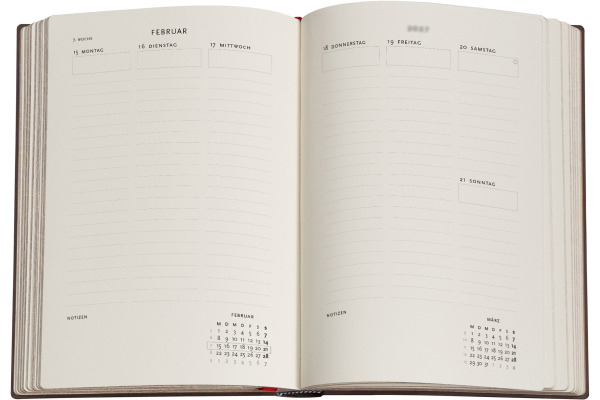 PAPERBLAN Agenda Blühende Poesie 2027 DD1786-9 1W/2S VER Midi HC DE 13x18cm – Bild 2
