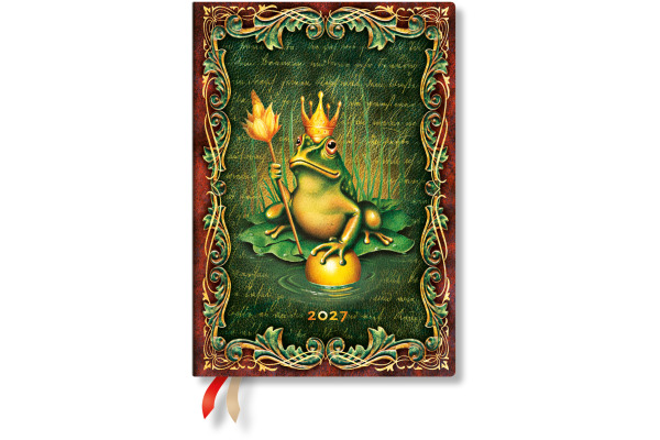PAPERBLAN Agenda Grimm Froschkönig 2027 DD1788-3 1W/2S VER Midi HC DE 13x18cm