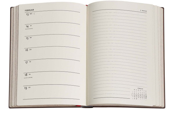 PAPERBLAN Agenda Safawidisch Indigo 2027 DD1797-5 1W/1S VSO Midi HC DE 13x18cm – Bild 2
