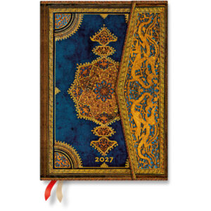 PAPERBLAN Agenda Safawidisch Indigo 2027 DD1797-5 1W/1S VSO Midi HC DE 13x18cm