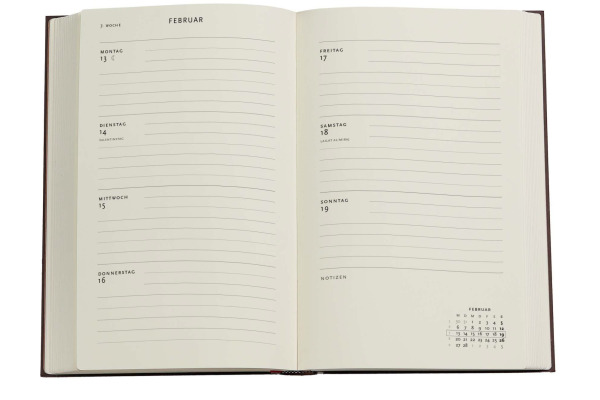 PAPERBLAN Agenda Blue Luxe 2027 DD1802-6 1W/2S HOR Maxi HC DE 13.5x21cm – Bild 2