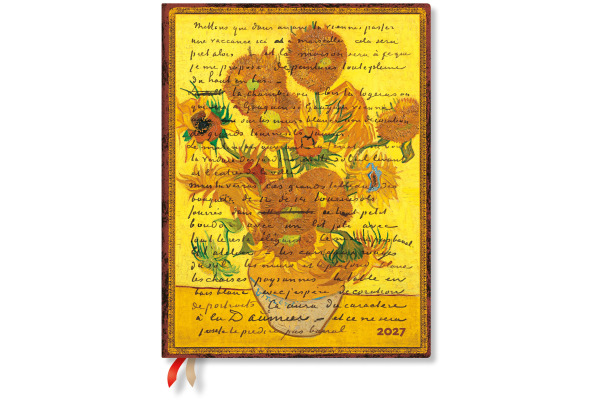PAPERBLAN Agenda Sonnenblumen 2027 DD1830-9 1W/2S VER Ultra HC DE 18x23cm
