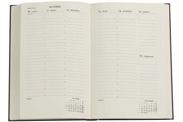 PAPERBLAN Agenda Black Ed. Maxi 26/27 DF2030-2 1W/2S 13M FR Ver HC 13.5x21cm – Bild 2