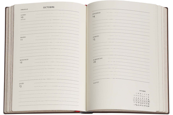 PAPERBLAN Agenda Safavide Indigo 2027 DF2070-8 1W/2S HOR Midi HC FR 13x18cm – Bild 2