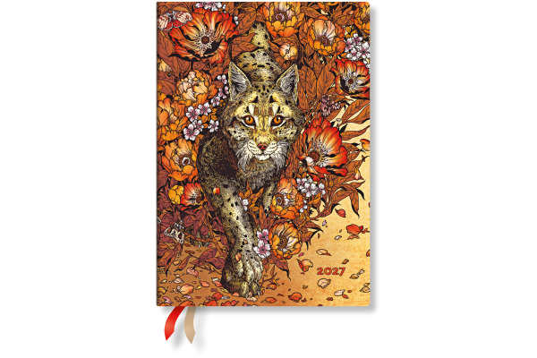 PAPERBLAN Agenda Luchs 2027 FD1858-3 1W/2S HOR Midi SC DE 13x18cm