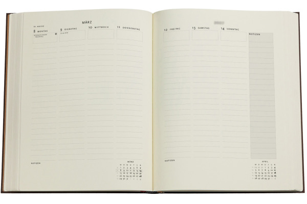 PAPERBLAN Agenda Lotusblüte 2027 FD1869-9 1W/2S VER Ultra SC DE 18x23cm – Bild 2