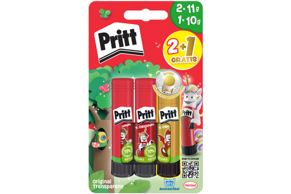 PRITT Klebestift Magische Welt PBS3B gold 2+1 Stück 2x 11g + 1x 10g