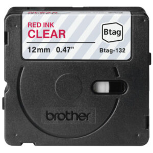PTOUCH Band rot/transp. n.laminiert BTAG-132 PT-N10/N20/N25BT 12 mm