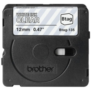 PTOUCH Band weiss/transp. n.laminiert BTAG-135 PT-N10/N20/N25BT 12 mm