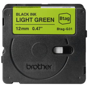 PTOUCH Band schw/hellgr. n. laminiert BTAG-G31 PT-N10/N20/N25BT 12 mm