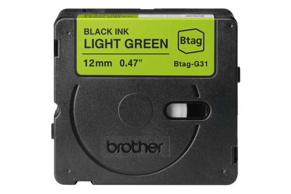 PTOUCH Band schw/hellgr. n. laminiert BTAG-G31 PT-N10/N20/N25BT 12 mm