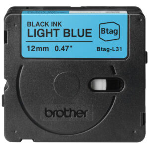 PTOUCH Band schw/hellblau n.laminiert BTAG-L31 PT-N10/N20/N25BT 12 mm