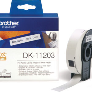 PTOUCH Ordner-Etiketten 17x87mm DK-11203 QL-500/550 300 Stk./Rolle
