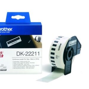 PTOUCH Endlos-Etiketten 29mmx15.24m DK-22211 QL-500/550 Film weiss Rolle