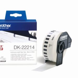 PTOUCH Endlos-Etiketten 12mmx30.48m DK-22214 QL-500/550 Papier Rolle