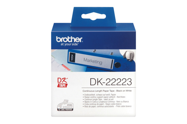 PTOUCH Etiketten endlos 50mm/30.48m DK-22223 QL-500 Papier weiss Rolle – Bild 2