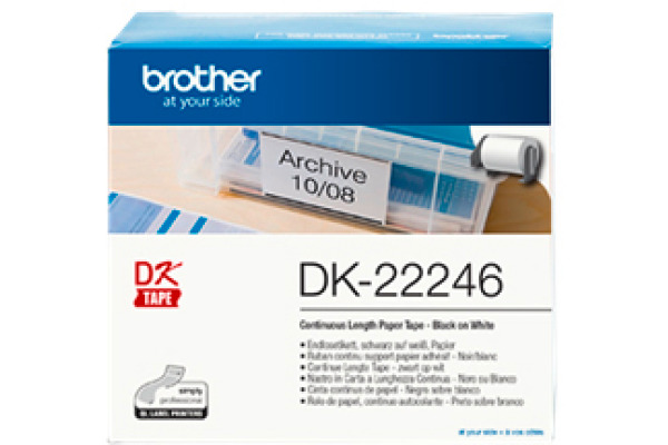 PTOUCH Endlos-Etiketten 103mmx30.48m DK-22246 QL-1050 weiss – Bild 2