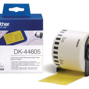 PTOUCH Endlos-Etiketten 62mmx30.48m DK-44605 QL-500/550 gelb Rolle