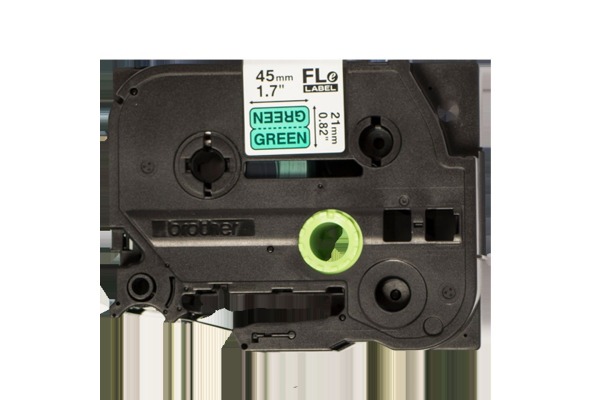 PTOUCH Einzelfähnchen schwarz/grün FLE-7511 PTP900W 21mmx45mm – Bild 2