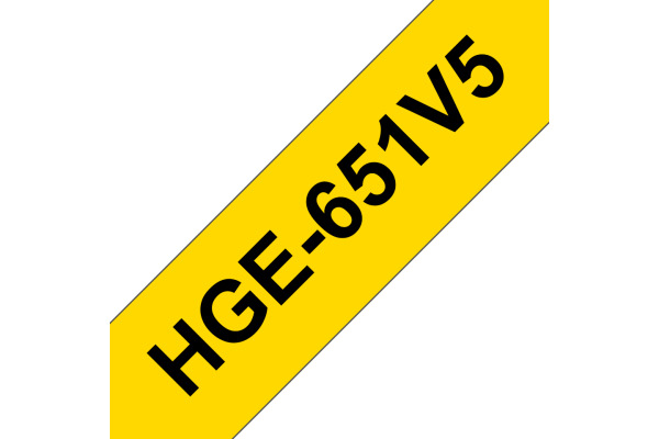 PTOUCH Band, High-Grade schwarz/gelb HG-E651 24mm/8m 5 Stück – Bild 2
