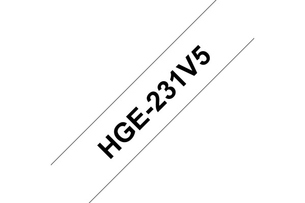 PTOUCH Band, High-Grade schwarz/weiss HGE-231 12mm/8m 5 Stück – Bild 2