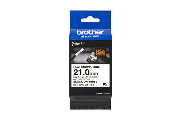 PTOUCH Heat-Shrink-Tube schwarz/weiss HSe-251E PT-E300/E550W 21mm