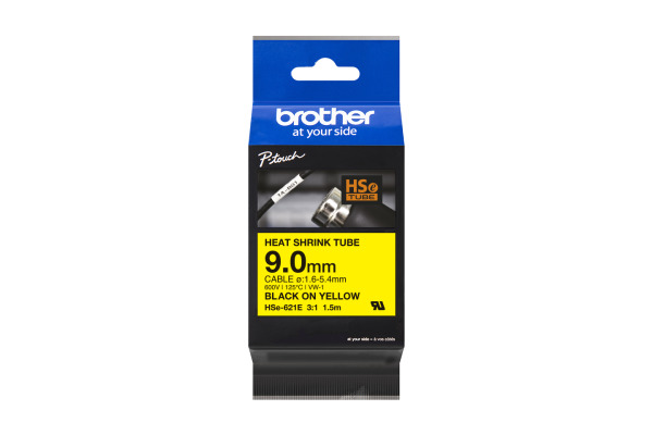 PTOUCH Heat-Shrink-Tube schwarz/gelb HSe-621E PT-E300/E550W 9mm