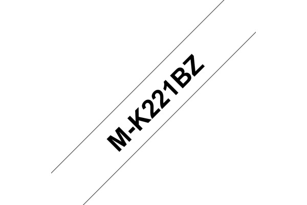 PTOUCH Band, nicht lam. schwarz/weiss M-K221BZ zu PT-65/75/85/110 8mx9mm – Bild 2