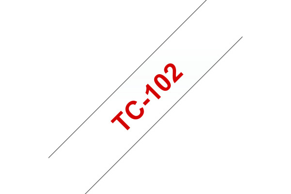 PTOUCH Band, laminiert rot/klar TC-102 PT-3000 12 mm – Bild 2