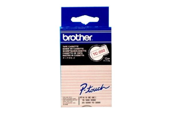 PTOUCH Band, laminiert rot/weiss TC-202 PT-3000 12 mm