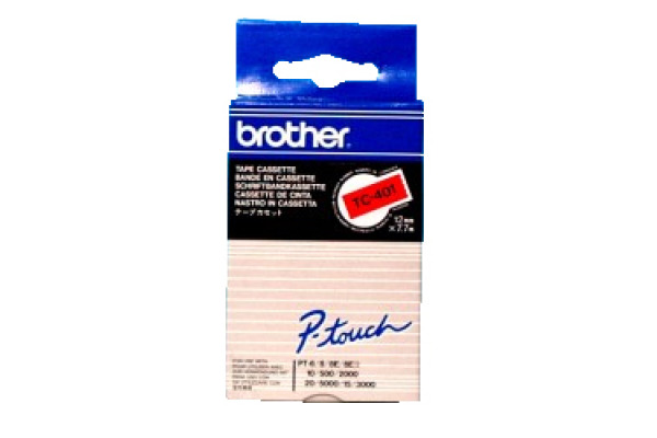 PTOUCH Band, laminiert schwarz/rot TC-401 PT-3000 12 mm