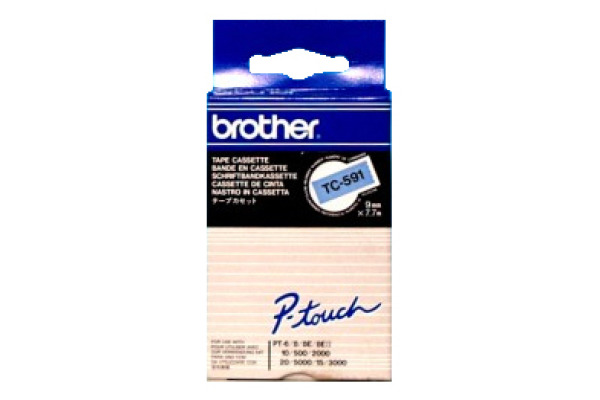 PTOUCH Band, laminiert schwarz/blau TC-591 PT-3000 9 mm