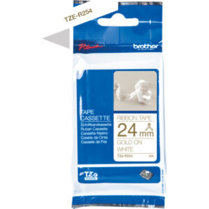 PTOUCH Band weiss/gold TZE-R254 Tze Geräte 24mm