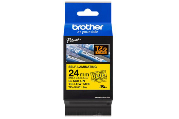 PTOUCH Band selbst lam. schwarz/gelb TZE-SL651 PT-D800W/D900W 24mm – Bild 3