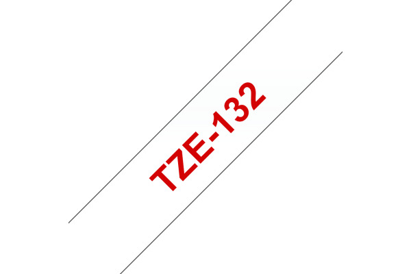 PTOUCH Band, laminiert rot/klar TZe-132 PT-1280VP 12 mm – Bild 2