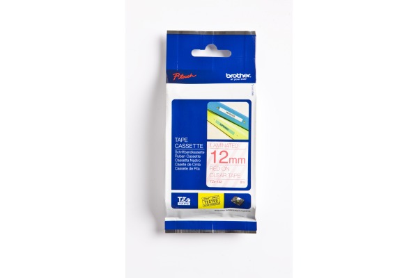 PTOUCH Band, laminiert rot/klar TZe-132 PT-1280VP 12 mm – Bild 3