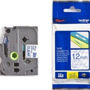 PTOUCH Band, laminiert blau/klar TZe-133 PT-1280VP 12 mm