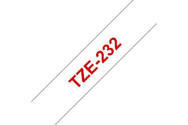 PTOUCH Band, laminiert rot/weiss TZe-232 PT-1280VP 12 mm – Bild 2