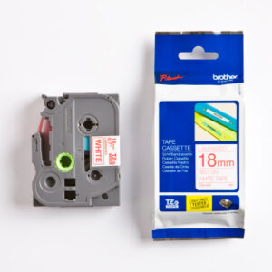 PTOUCH Band, laminiert rot/weiss TZe-242 PT-2450DX 18 mm
