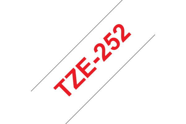 PTOUCH Band, laminiert rot/weiss TZe-252 PT-2450DX 24 mm – Bild 2